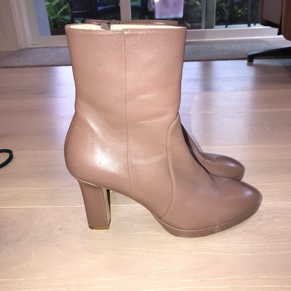 Stuart Weitzman Rosalind 90 leather ankle boots US 7.5 Taupe - Picture 4 of 11